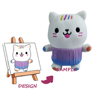 Peluche super douce personnalisée avec maille en nylon et broderie, peluche longue