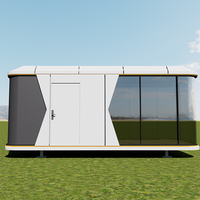 Maisonnette capsule moderne en acier portable à bas prix, pour l'extérieur, mobile, préfabriquée, chambre capsule, hôtel, école, villa