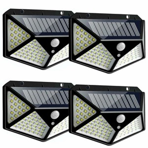 Lámpara Solar de Pared con Sensor de Movimiento, Luz LED Solar para Exteriores, Jardín, Patio Trasero, Escaleras, Impermeable, 100 LED, 118 LED, 76 COB - Product Image 1