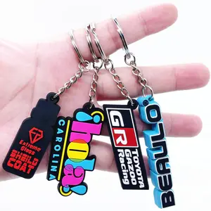 Custom 2d 3d Soft Pvc Keychain Key Chain Logo Soft Rubber Keychains Silicone Keyring Rubber Personalized Customized KEY CHAIN