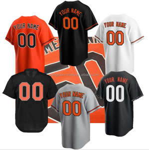 Migliore qualità personalizzabile personalizzato il tuo nome Logo Patch stile squadra Pullover bottone verso il basso ricamato maglia da Baseball - Product Image 1