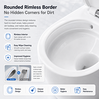 ZOGII CE UPC Offre Spéciale Vente en Gros Ensemble WC à Siphon en S Sanitaire Monobloc en Céramique pour Salle de Bain