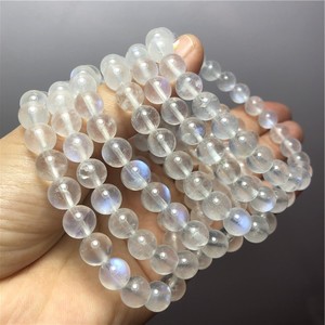 Fast Shipping Natural Blue Moonstone <strong>Ball</strong> <strong>Bracelet</strong> Crystal Stone Female Fashion Ornament - Product Image 3