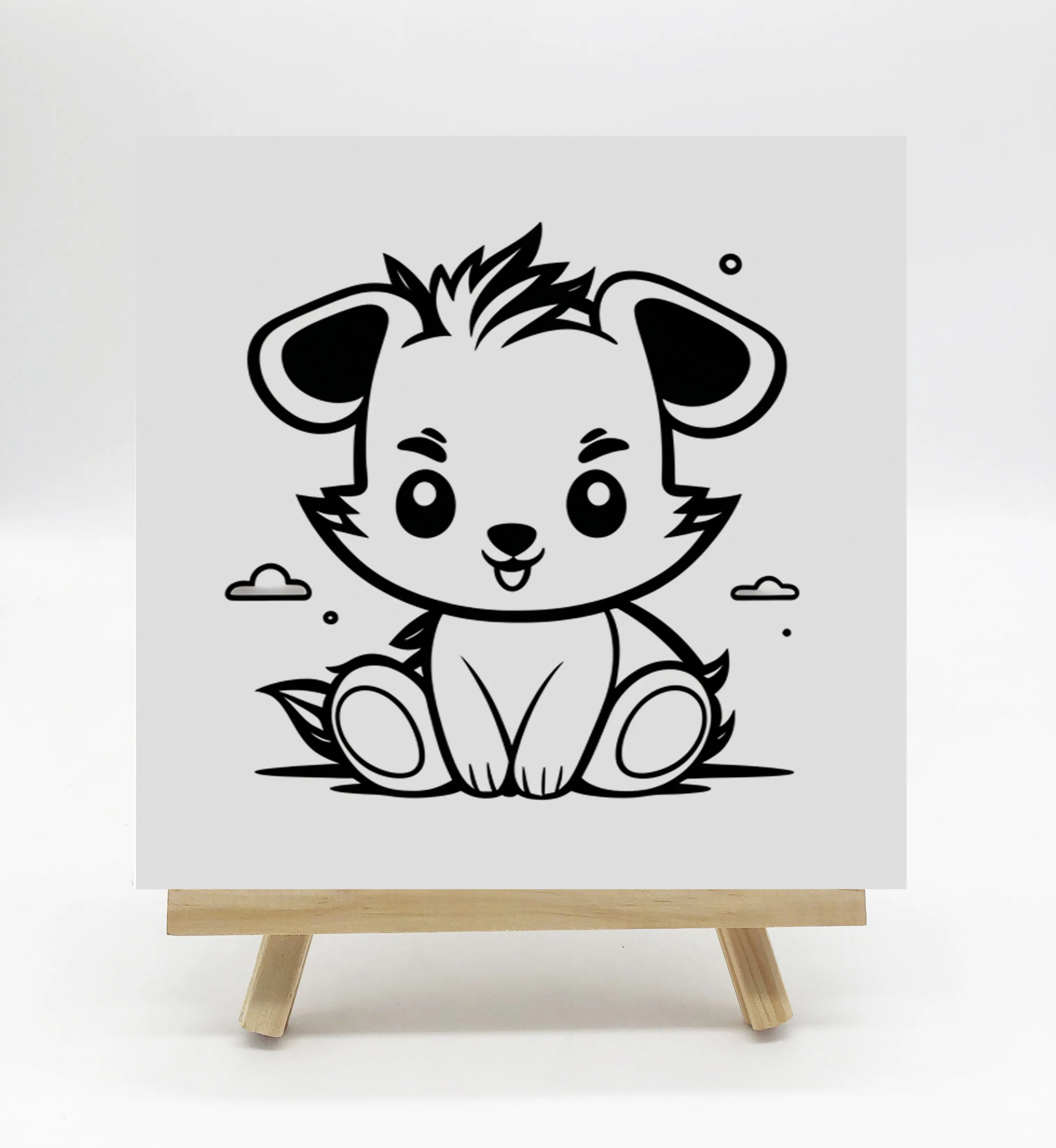 Nouveau design peinture à l'huile et mur Art oeuvre coloré mignon chien 30*30 cm bricolage peinture par numéros pour enfants dessin