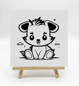 2024 new design 30*30 cm high quality Hot selling DIY painting by numbers for kids colorful cute dog digital oil wall art toys