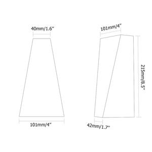 Nouveau Style 1 lumière métal led lumières dimmable applique lumière moderne noir mat appliques pour porte d'entrée patio - Product Image 6