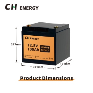 CH 에너지 딥 사이클 리튬 배터리 12v 24v 50ah 100ah 200ah 납산 배터리 대체 리튬 배터리 태양광 에너지 시스템 - Product Image 1