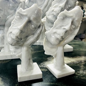 Statues de haute qualité décoration de la maison Sculpture tête humaine en marbre conçue sur mesure arts de Sculpture en marbre pour la collection de décoration intérieure - Product Image 5