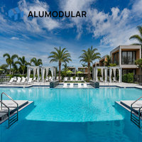 Villa Prefabricada Modular con Estructura de Acero, Revestimiento de Aleación de Aluminio, Unidad Hotelera Moderna, Acabado de Fábrica, Certificación CE
