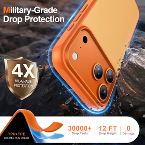 Custodia Antiurto in Silicone Liquido Acrilico <span class=keywords><strong>Arancione</strong></span> per <span class=keywords><strong>iPhone</strong></span> 17, 17 Pro Max, 17 Air, 16, 15, 14, 13, 12, <span class=keywords><strong>11</strong></span> Pro Max - Product Image 6