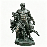 Statue de Cérés, le Cerbère de la mythologie grecque, en bronze, taille réelle, sculpture en cuivre sur mesure pour la décoration extérieure de villa et de jardin
