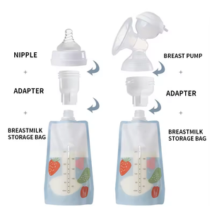 2024 nouvel <span class=keywords><strong>adaptateur</strong></span> sac de stockage de lait pour connecter le tire-lait ou la sucette, etc. Accessoire PP sans BPA utilisé pour l'allaitement - Product Image 3