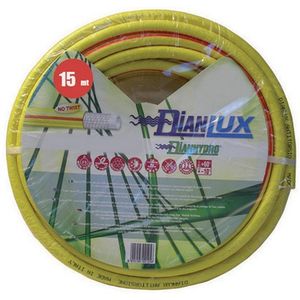 Tubo da Giardino Leggero Dianlux 15m 1/2'' Giallo con Avvolgitubo da 200ft e Connettore Spruzzatore in PVC per Tubi da Giardino Standard CNS - Product Image 1