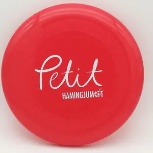 2022 cão jogando brinquedo de plástico promocional frisbeed com logotipo impresso