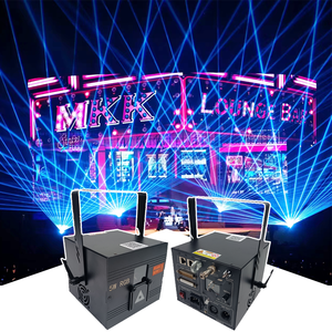 Aluminio 5W y 10W DMX512 Rayo de luz láser controlado Patrones de logotipo que cambian de color para bodas Discotecas KTVs DJ Shows - Product Image 5