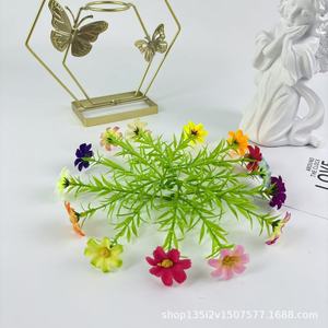 Qiye <b>Artificial</b> <b>Flowers</b> Silk Daisy Waterweed For Wedding Holiday Decoration Office Greenery Forest Style - Product Image 5