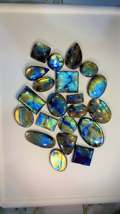 Chất lượng đa màu xanh Labradorite Kích thước miễn phí đá quý tất cả các hình dạng Labradorite handmade Loose Cabochon đồ trang sức làm rất nhiều - Product Image 3