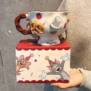 Taza de Cerámica de Tom y Jerry, Diseño de Dibujos Animados con Asa, para Hogar u Oficina, Ideal para Regalo - Product Image 2
