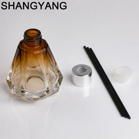 Bouteilles en verre de luxe vides de 60 ml en forme de cône, couleur marron dégradé, pour diffuseur à bâtonnets, personnalisables, vente en gros