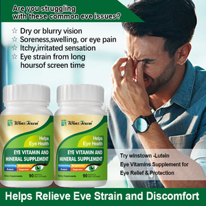 Vente en gros de suppléments santé oculaire à base de plantes Lutéine Zéaxanthine Vitamine C E Zinc Cuivre Minéraux Capsules Végétaliennes Suppléments - Product Image 3