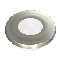 Plafonnier LED 2 pouces avec anneau en finition inox, pour camping-car, caravane, bateau, intérieur, certifié CE/RoHS/REACH
