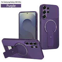 Étui de protection antichoc Lichicase Business Kickstand avec texture en fibre de carbone pour Samsung A27 S27 Pro S27 Ultra