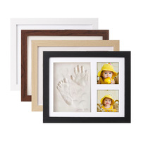 Cadre photo souvenir rectangulaire fait main pour empreintes de pattes de chien et de chat, pour commémorer les animaux de compagnie