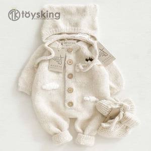 <span class=keywords><strong>Gorro</strong></span> de Bebé de Algodón Tejido a Mano para Primavera y Otoño, Lindo <span class=keywords><strong>Gorro</strong></span> Ajustable con Cordón, Gorra Infantil Moderna y Transpirable - Product Image 5