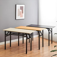 Table de formation simple et pliable, vente directe d'usine, table d'apprentissage scolaire, bureau rectangulaire, table pliante pour salle de conférence