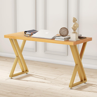 Pieds de table modernes en métal industriel et or Pieds de bureau de 28 pouces Forme triangulaire Noir DIY 28 "H X19.7W Pieds de meubles