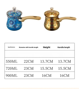 Jarra de Acero Inoxidable para Calentar Leche y Mantequilla, Olla para Derretir Chocolate, Tetera Árabe Moderna, Estilo Saudí, <span class=keywords><strong>Cafetera</strong></span> Turca - Product Image 4