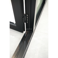 AS2047 Style français principalement l'exportation vers l'Australie couleur noire portes en aluminium à rupture thermique porte d'entrée à charnière en verre patio extérieur