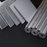 Panneau isolant en mousse à cellules fermées NBR/PVC avec feuille d'aluminium thermique pour conduite de réfrigération et canal d'eau froide