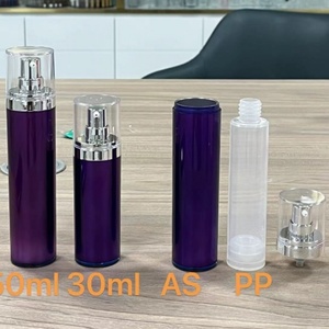 Flacon pulvérisateur sans air 30 ml 50 ml, flacon pompe sans air en PP blanc, flacon sans air à double paroi - Product Image 3