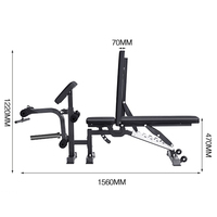 Banc de musculation multifonctionnel réglable et pliable en acier et PU pour usage commercial, idéal pour les sit-ups et les press d'orteils