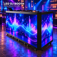 Écran LED d'intérieur pour DJ, affichage vidéo couleur, comptoir d'accueil avec roues pour discothèques, bars, spectacles en direct