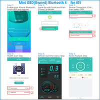 Adaptador de coche BT4.0 V1.5 elm327 Bluetooth obd2 herramientas de coche herramientas de diagnóstico OBD2 probador adaptador de coche elm327 Bluetooth OBDII adaptador