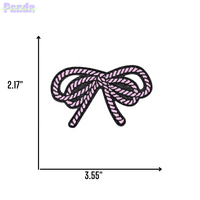 3.5 pouces Double Corde Broderie Arc Patch Mignon Sergé Tissu Résine Plastique pour Chapeau Vêtements Accessoires Sacs Vêtements Décoration