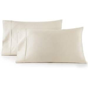 Abp Collection - Taies d'oreiller 20x60 pouces, taille grand lit, en coton ivoire, lot de 2, literie classique sans plis - Product Image 1