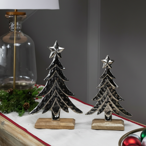 Único Metal X-Mas Tree Table Top Decor Navidad Vacaciones Festivo Decoración del hogar Fiesta Centro de mesa Regalo - Product Image 2