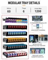 Distributeur automatique de cartes à collectionner personnalisable avec paiement par QR code, pièces de monnaie, carte de crédit et jetons