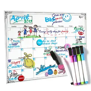 Wasserdichtes Trocken lösch brett magnetisches Whiteboard Kalender Kühlschrank Magnet Notizblock