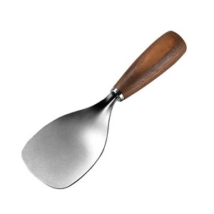 Cuchara para arroz de acero de titanio con mango de madera de acacia, cuchara ligera para servir, para uso doméstico - Product Image 4