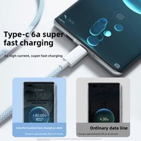 Kabel Pengisian Daya Super Cepat 3-in-1 66W Adaptor Satu-ke-Tiga Bahan Anyaman Kompatibel untuk Android untuk Ponsel Tipe-C