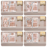 Kit de Manucure en Acier Inoxydable 16 Pièces Marque Privée, Ensembles de Soins des Ongles, Kit Beauté Manucure Pédicure