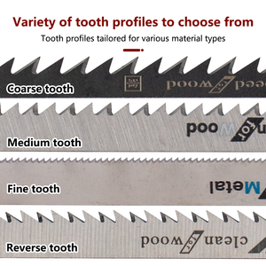 Juego de 5 Hojas de Sierra de Calar Profesionales Industriales ALLUSE, Personalizables OEM, con Vástago en T, 4MM TPI, 224MM de Longitud, 1.5MM de Grosor - Product Image 2