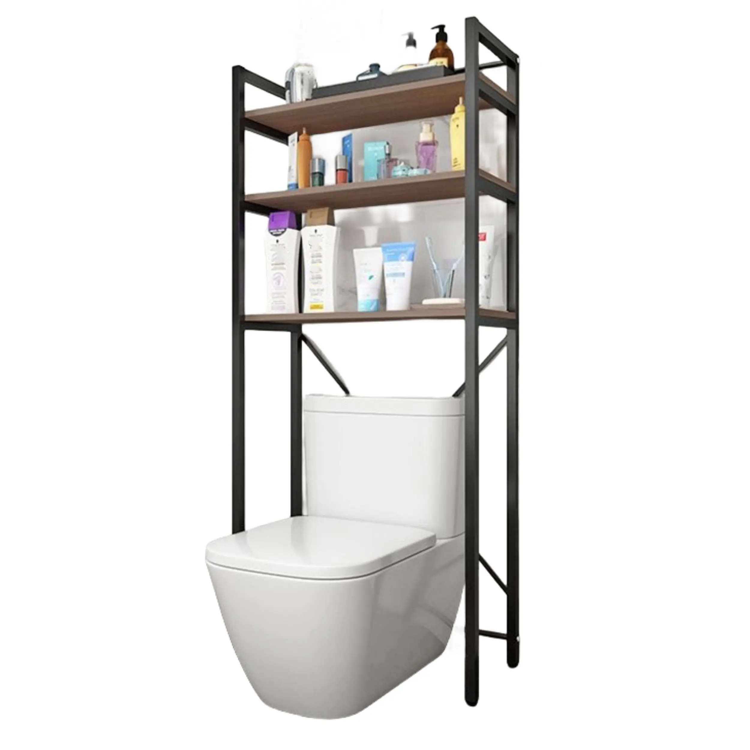 Stable Multi Layer Bathroom Storage Shelf Rack Above Toilet Bathroom Organizer Wash Supplies Container
