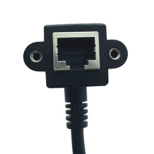 Cable de extensión de red Rj45, adaptador de ángulo recto de 1m para ordenador con soporte para montaje en pared - Product Image 5