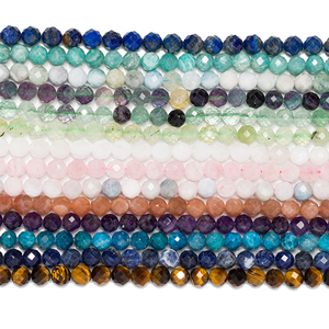 ลูกปัดหินโรสควอตซ์ทรงกลมเหลี่ยมเพชรพลอยขนาด 8 มม. คุณภาพดี หรูหรา สำหรับทำเครื่องประดับและสร้อยข้อมือ - Product Image 1