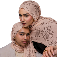 Foulards Hijab Imprimés en Modal en Gros, Écharpes et Châles Ethniques en Rayonne Douce et Respirante pour Femmes, Personnalisation Prise en Charge